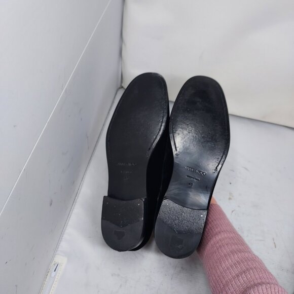 Jimmy Choo MENS Thame Crystal Embellished Velvet Black Loafer - Picture 2 of 10